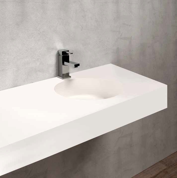 ENCIMERA BAÑO 61-70 CM CIRCLE 34 CM PARA MUEBLE 1 SENO (TEXTURAS PIEDRA Y LISO) - IBS